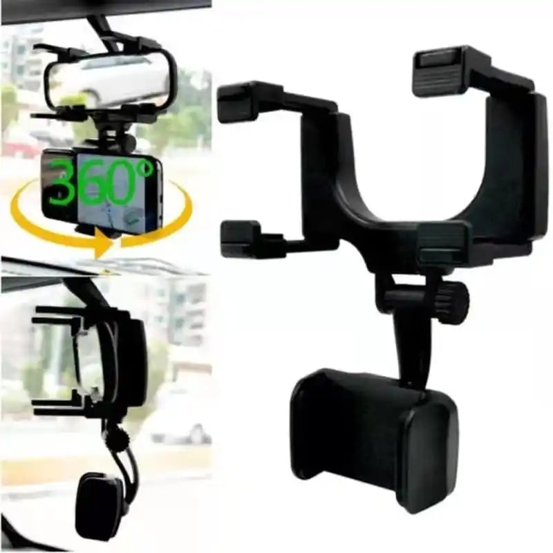 Car Mobile Phone Holder Auto Mount Rear View Mirror Car Truck Gps 360