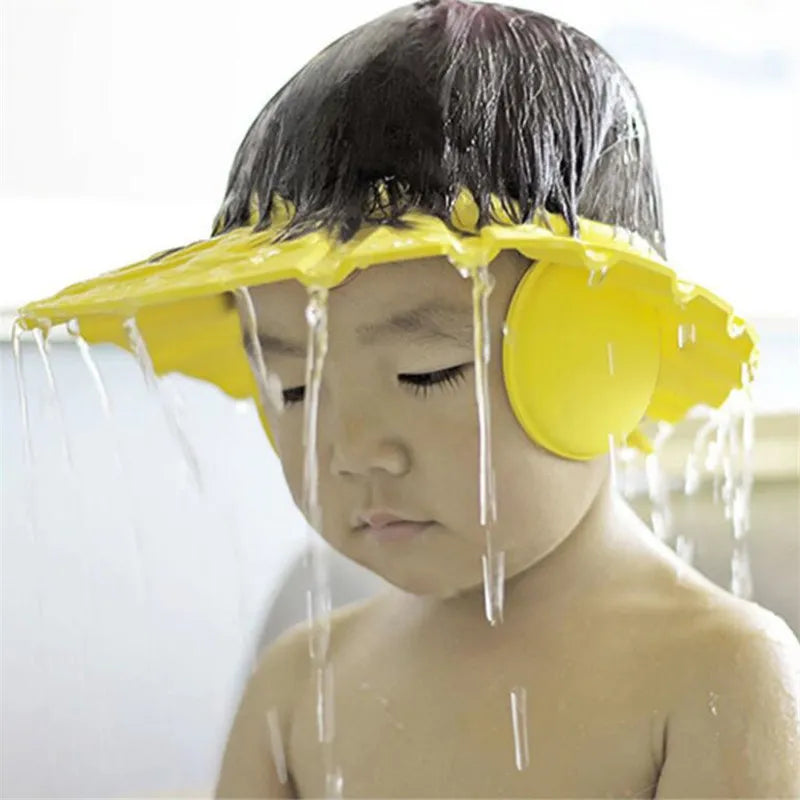 Seguro Shampoo Chuveiro Banho Banheira Proteger Chapéu Cap macio Para Baby Wash Hair Shield Bebes Crianças Banho Shower Cap Hat Crianças