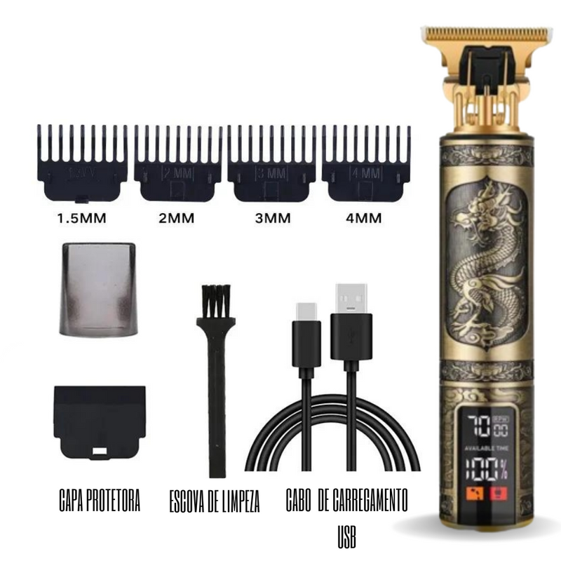 Novo aparador de cabelo cortador de cabelo barbeiro elétrico T9 atualizado LCD USB recarregável elétrica empurrar máquina de corte de cabelo para homens