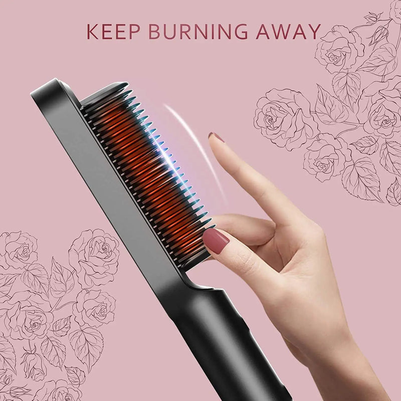 Venda quente Mini alisador de cabelo escova pente personalizado ferramentas de pente escova de cabelo pente alisador