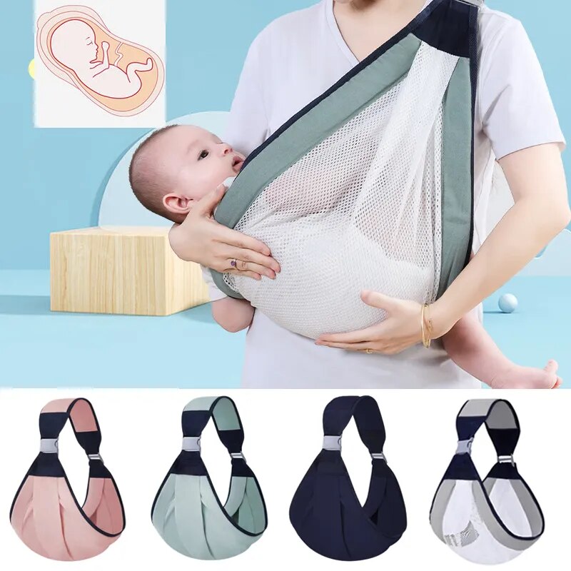 Ajustável Baby Sling Wrap Baby Carrier Soft Wrap Sling para recém-nascidos Baby Carrier Cachecol Toddler Baby Sling Wrap Suspensórios