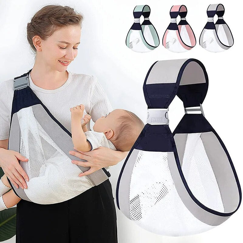 Ajustável Baby Sling Wrap Baby Carrier Soft Wrap Sling para recém-nascidos Baby Carrier Cachecol Toddler Baby Sling Wrap Suspensórios