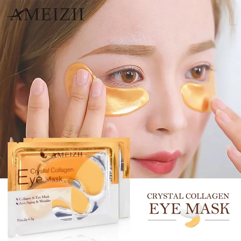 Máscara Hidrogel p/ olhos Crystal Collagen Gold - Máscara Ocular Gold