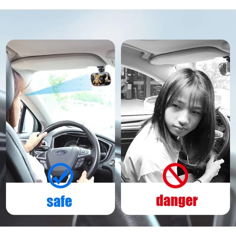 Espelhos do bebê do carro da segurança vista auto assento traseiro crianças espelho do carro do bebê voltado para a parte traseira do cuidado do bebê crianças monitor de segurança espelho interior