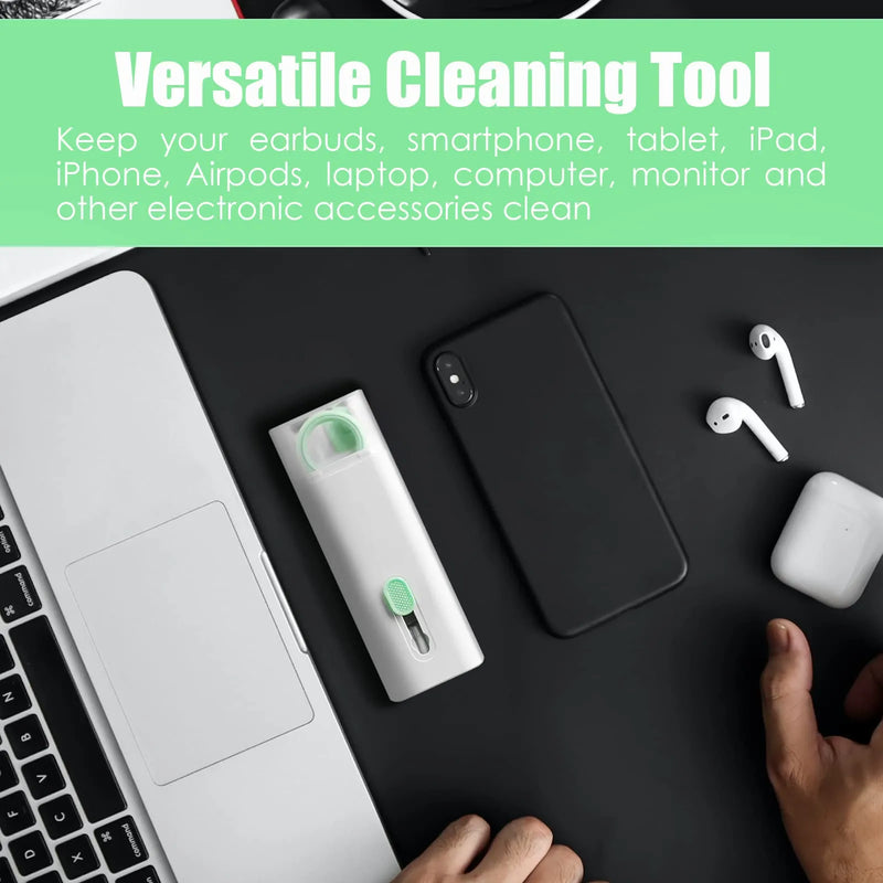 Conjunto de limpeza de telefone 7 em 1 para laptop, teclado, airpods pro, ipad, macbook, fones de ouvido, kit de escova de limpeza de teclado