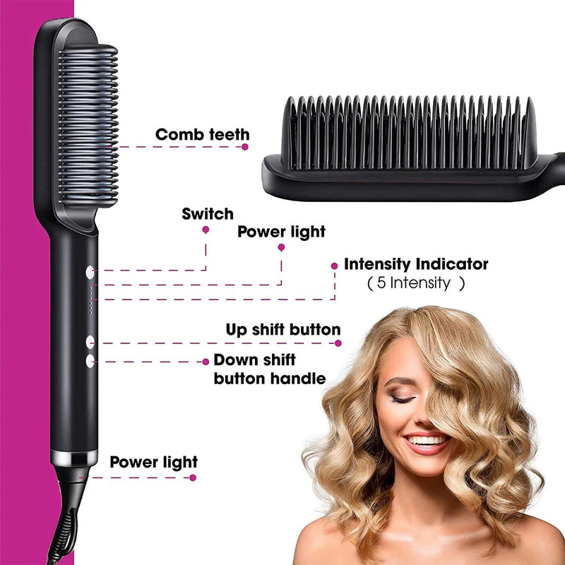 Venda quente Mini alisador de cabelo escova pente personalizado ferramentas de pente escova de cabelo pente alisador
