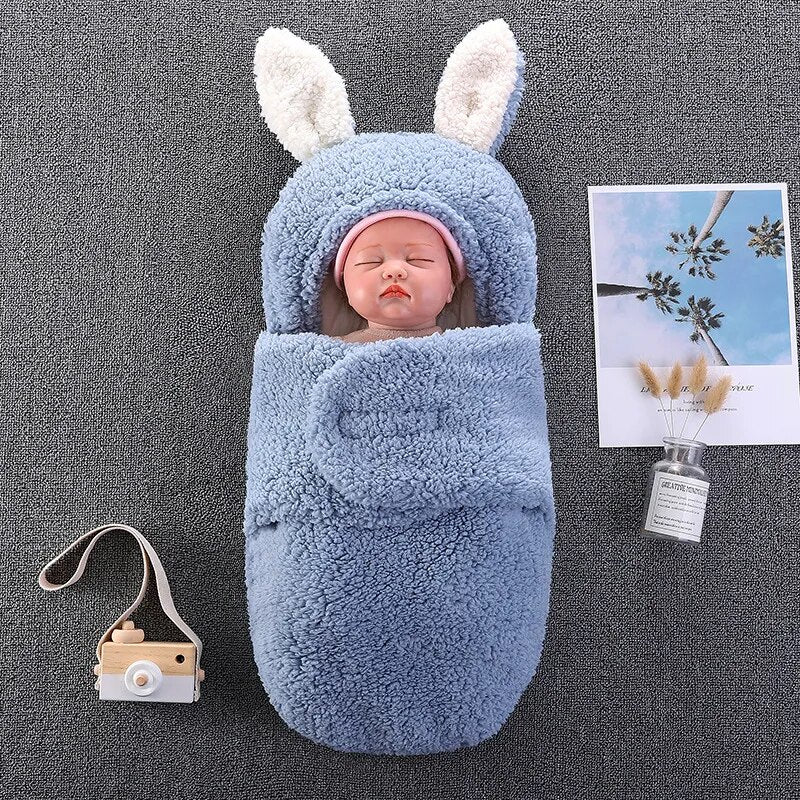 Bebê macio recém-nascido Wrap cobertor bebê saco de dormir envelope para recém-nascido saco de dormir algodão engrossar casulo para bebê Fotografia Coisas