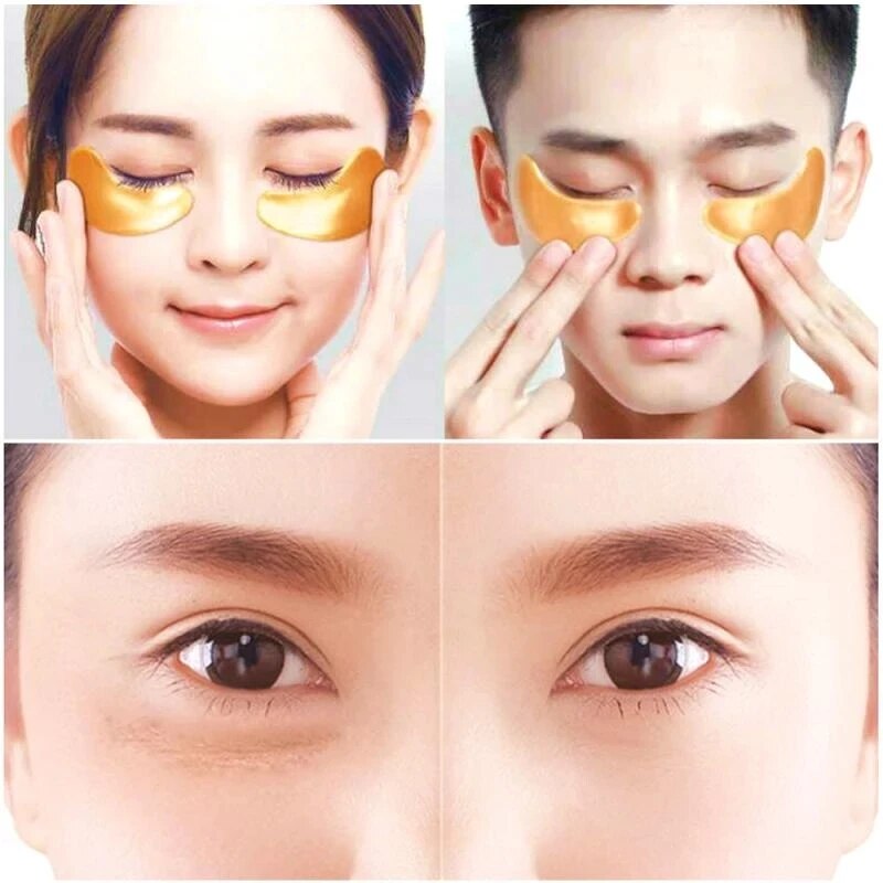 Máscara Hidrogel p/ olhos Crystal Collagen Gold - Máscara Ocular Gold